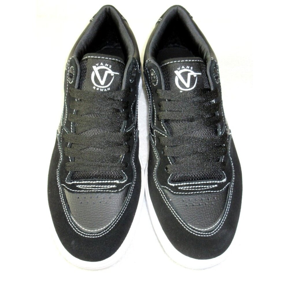Vans Men's Rowan Zorilla 2 Black White Suede Leather Skate Shoes size 12 NIB - Picture 3 of 5